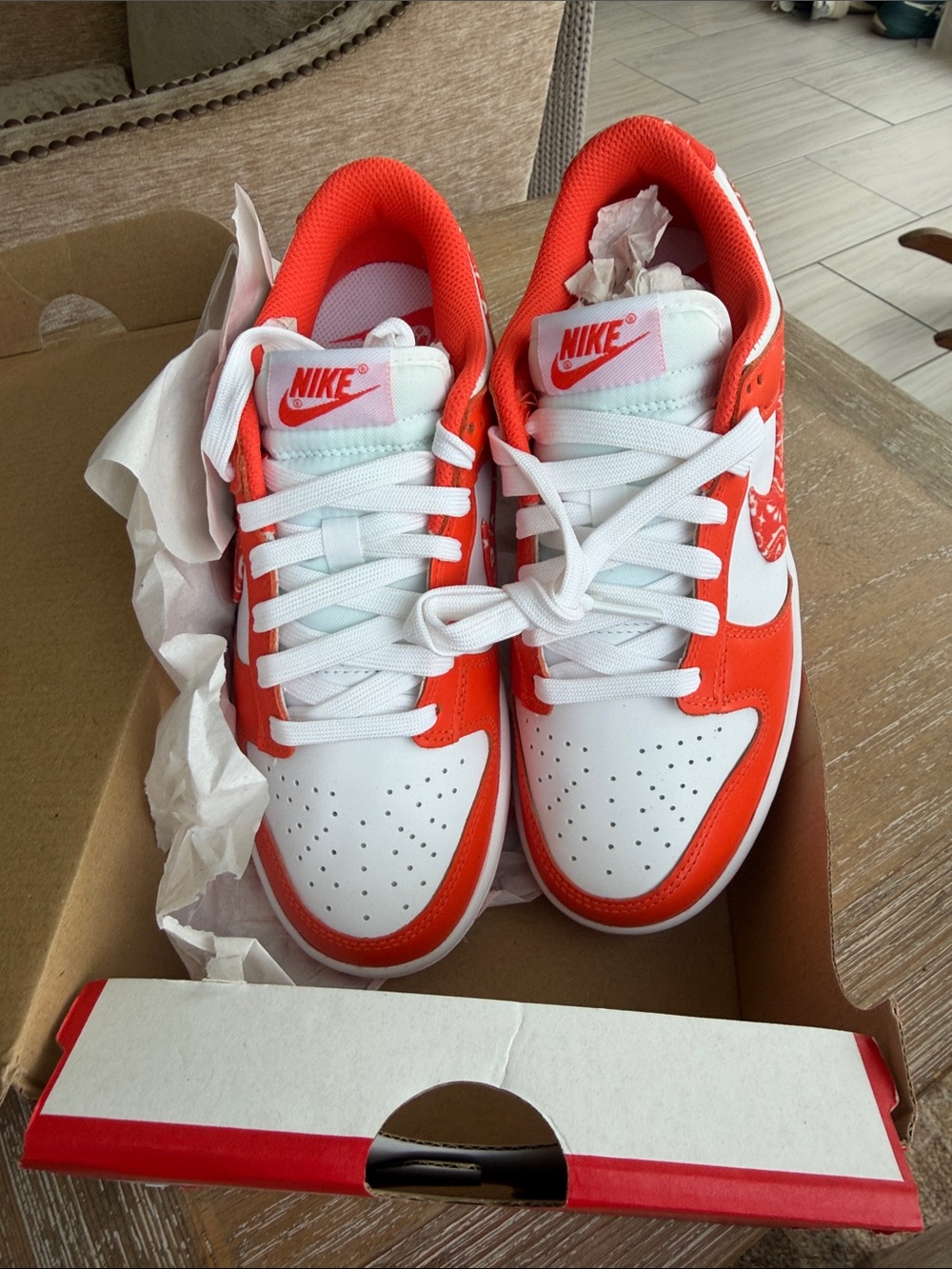 Nike Dunk Low "Orange Paisley” - Picture 2 of 4